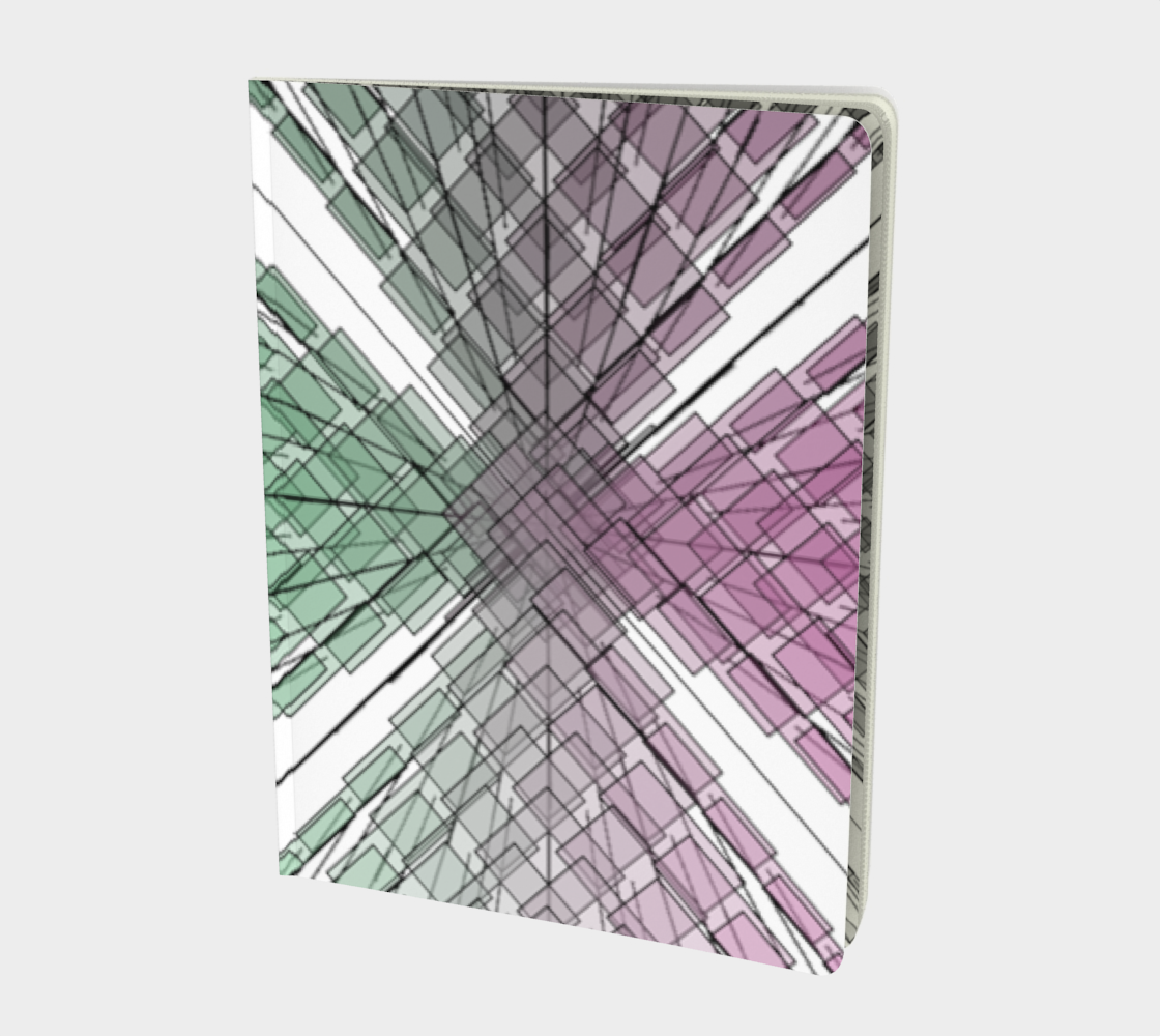 Green Red Ombre Diagonal Flow Large Notebook 2 preview
