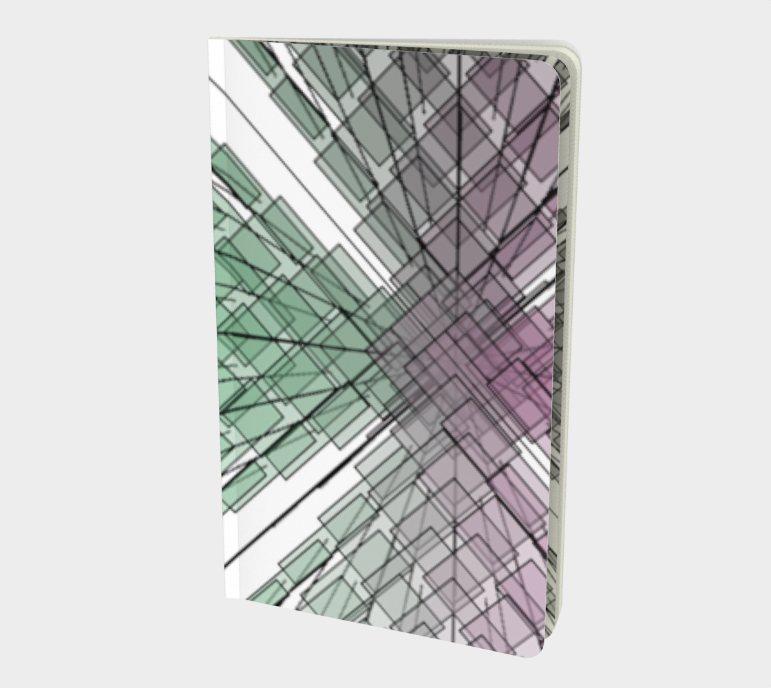 Green Red Ombre Diagonal Flow Small Notebook preview