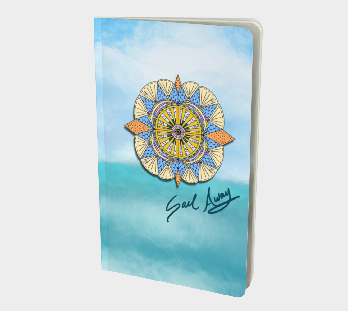 "Sail Away" Beach Mandala Notebook preview #1