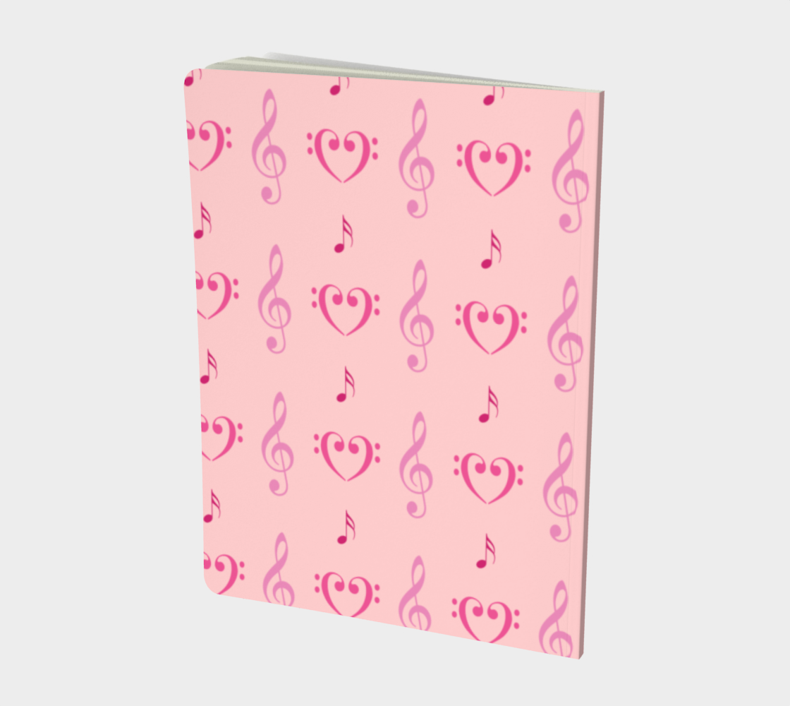 Aperçu de Pink Musical Large Notebook #2