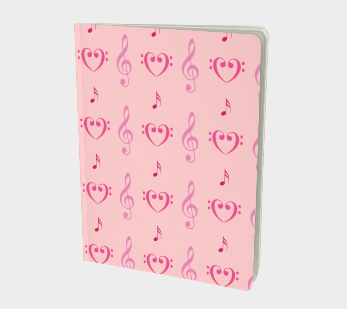 Aperçu de Pink Musical Large Notebook #1