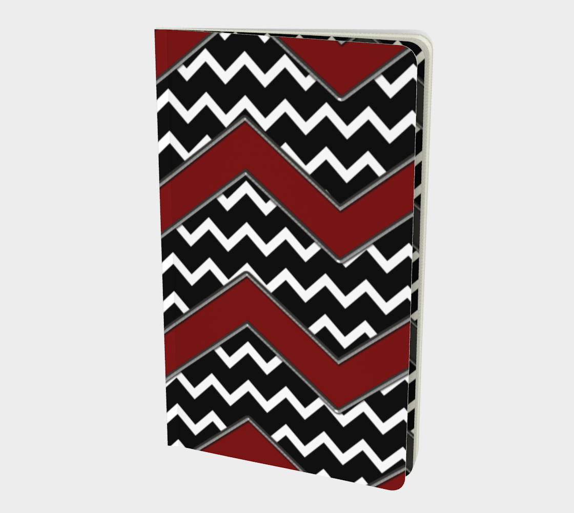 Black White Red Chevrons Notebook preview