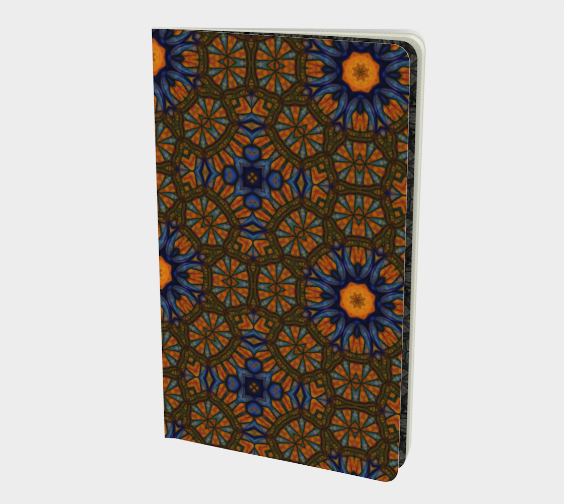 Blue and Yellow Sketchy Kaleidoscope Notebook preview