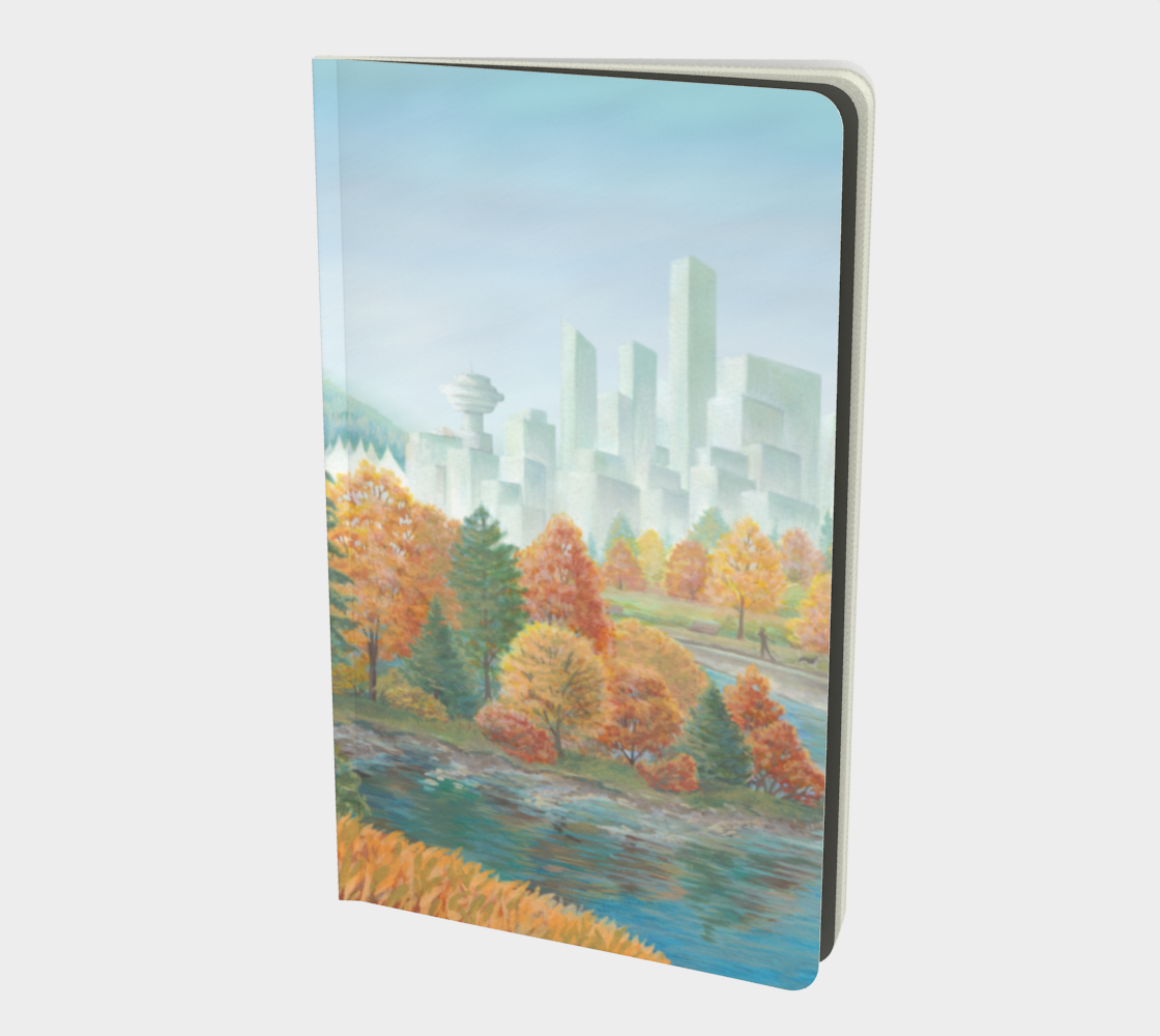 Vancouver Canada Notebook -  Landscape Painting - Two Worlds Collide preview