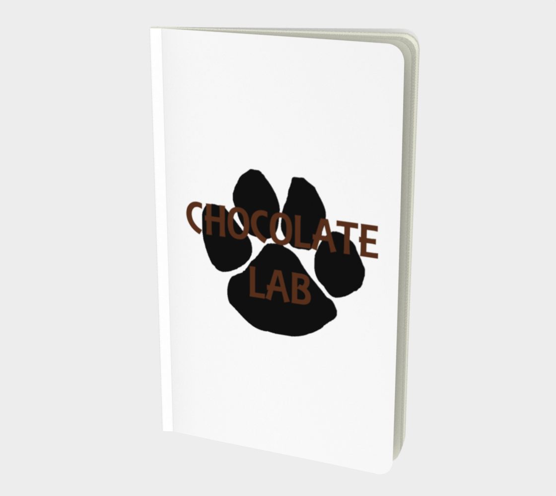 Aperçu de Labrador Retriever chocolate name paw notebook #1