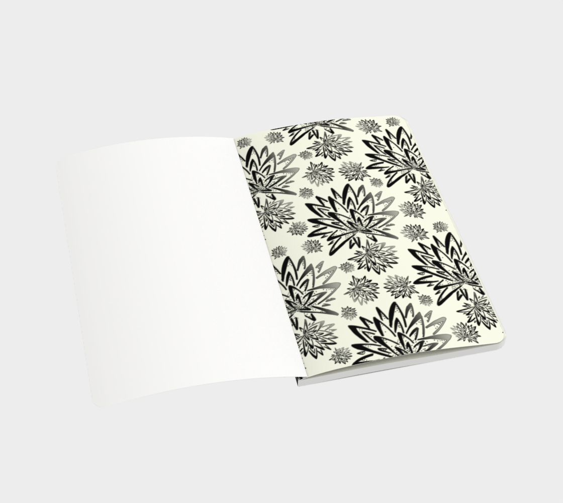 Aperçu de Abstract Green Thistles Pattern Notebook #3