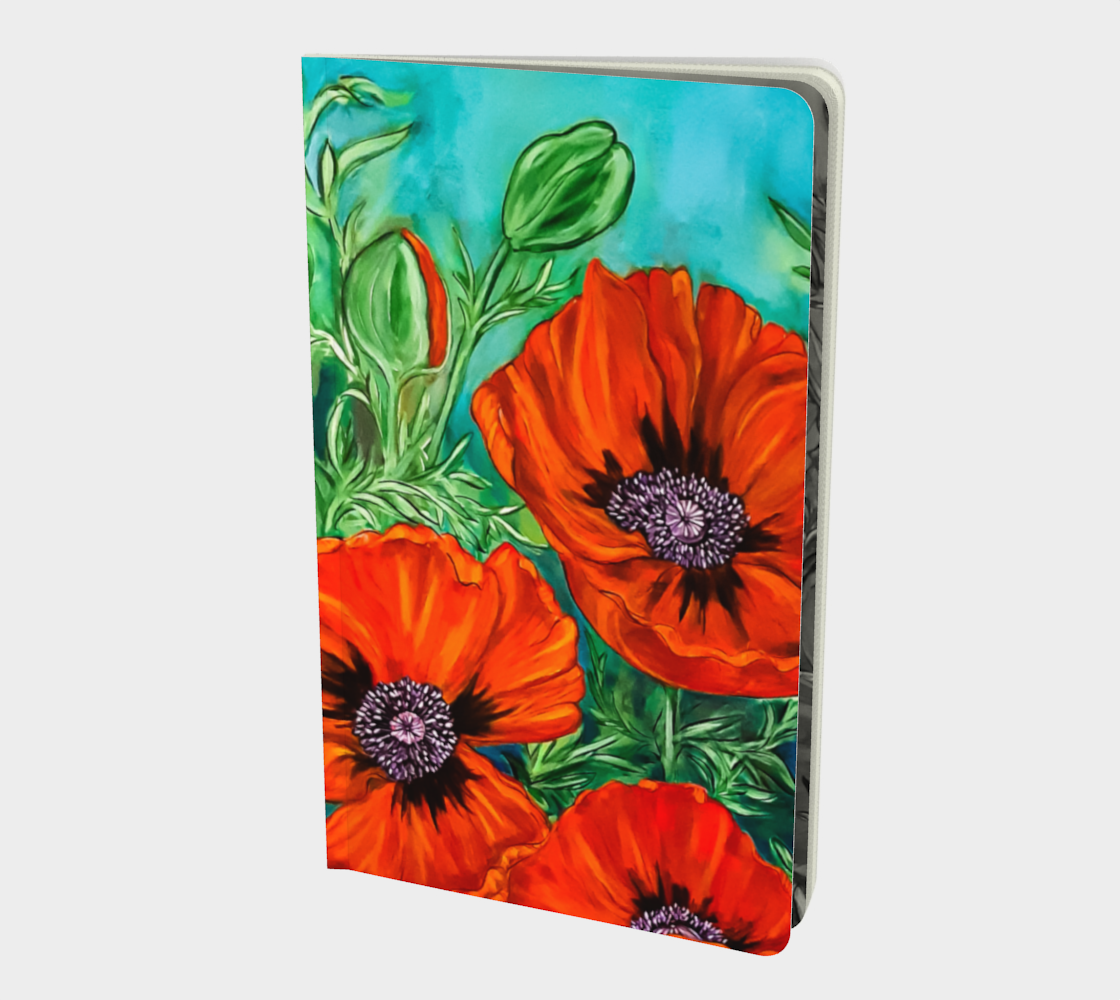 Big Bold Red Poppies Small Notebook preview