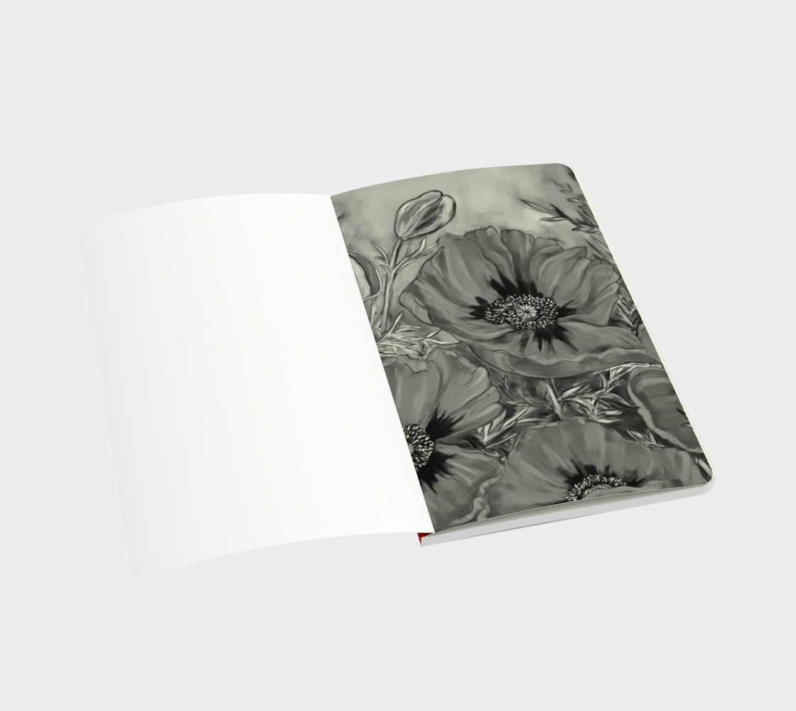Big Bold Red Poppies Small Notebook thumbnail #4