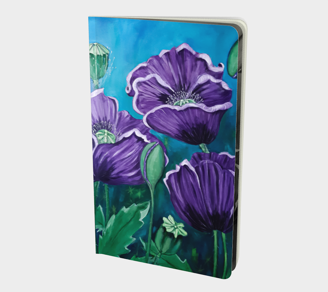 Purple Poppies Small Notebook preview
