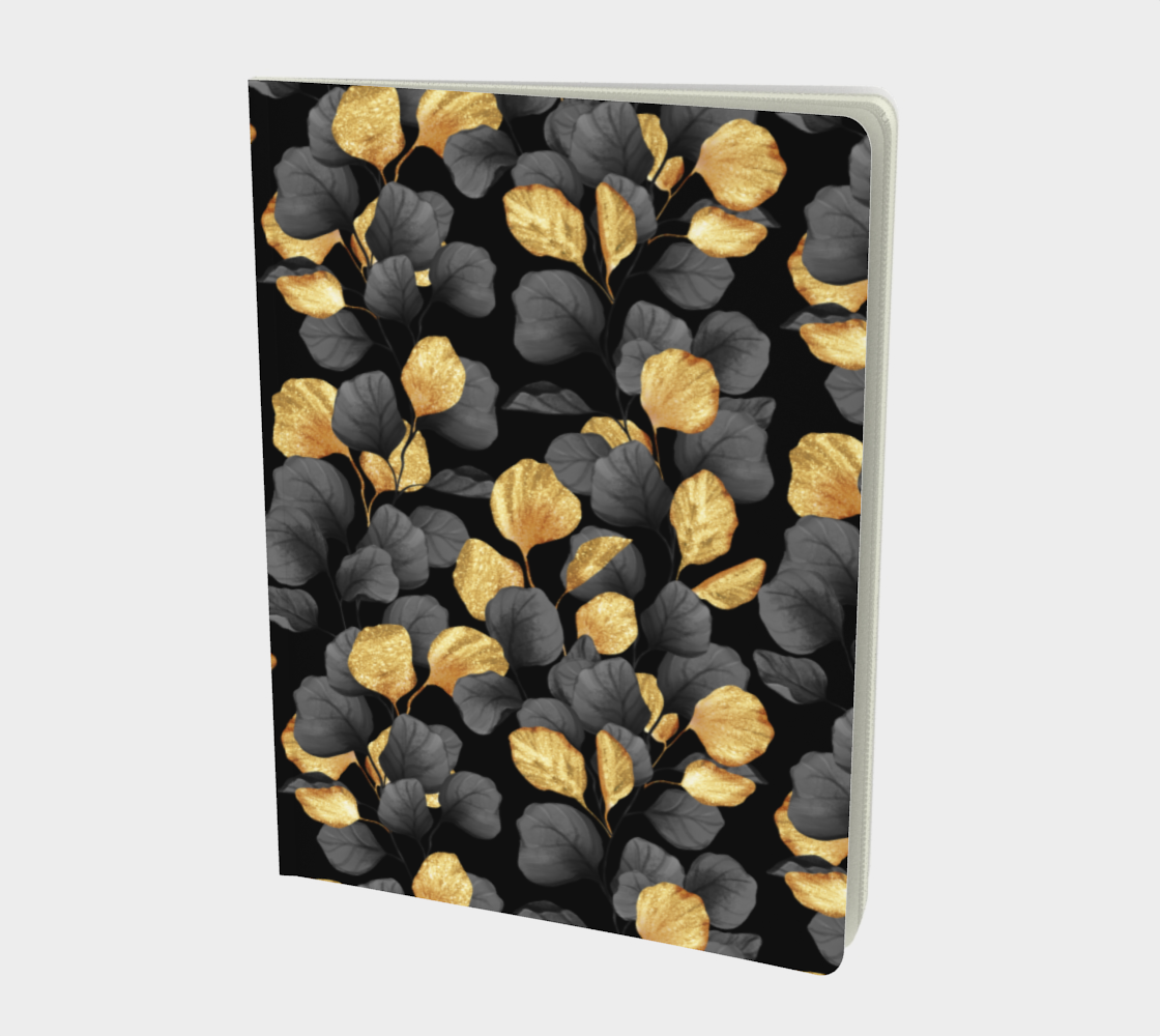Black and gold leaves preview