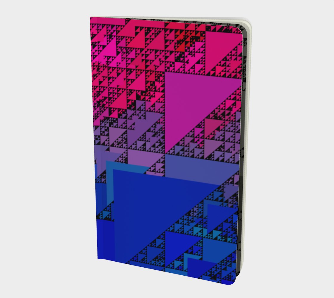 Funky Geometric Sierpinski Triangle Fractal Abstract Bi Pride Flag preview