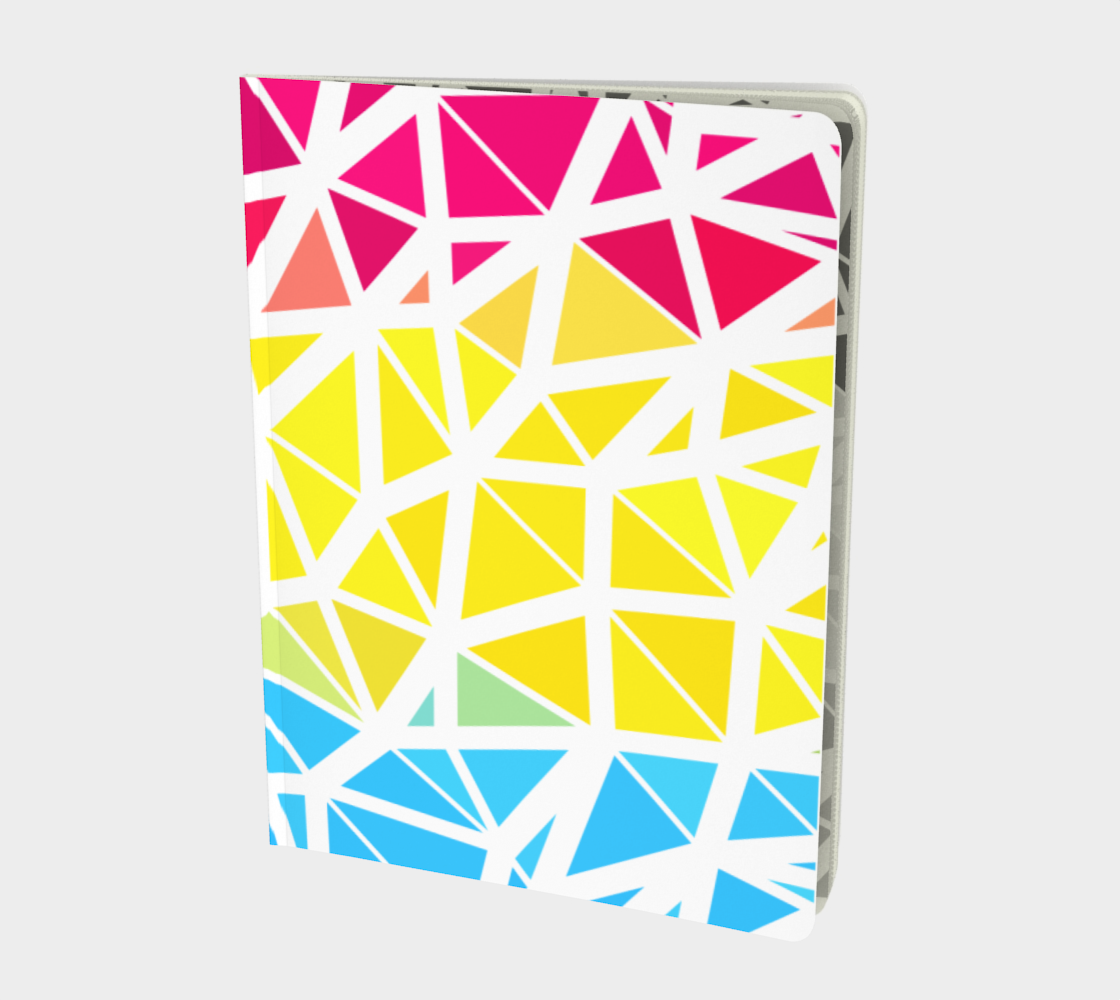Groovy Boho Geometric Low Poly Abstract Pansexual Pride Flag preview