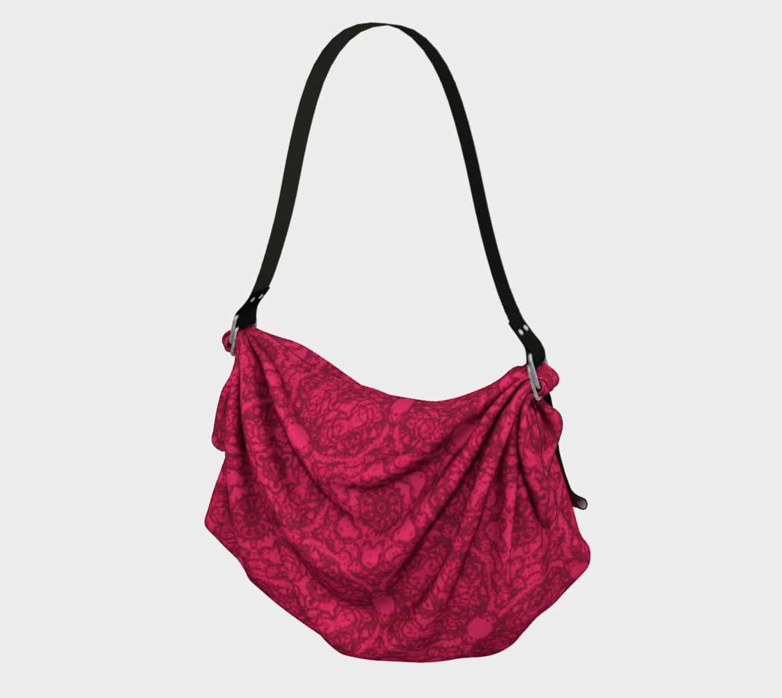 Bright Pink Lacey Pattern Origami Tote  thumbnail #2