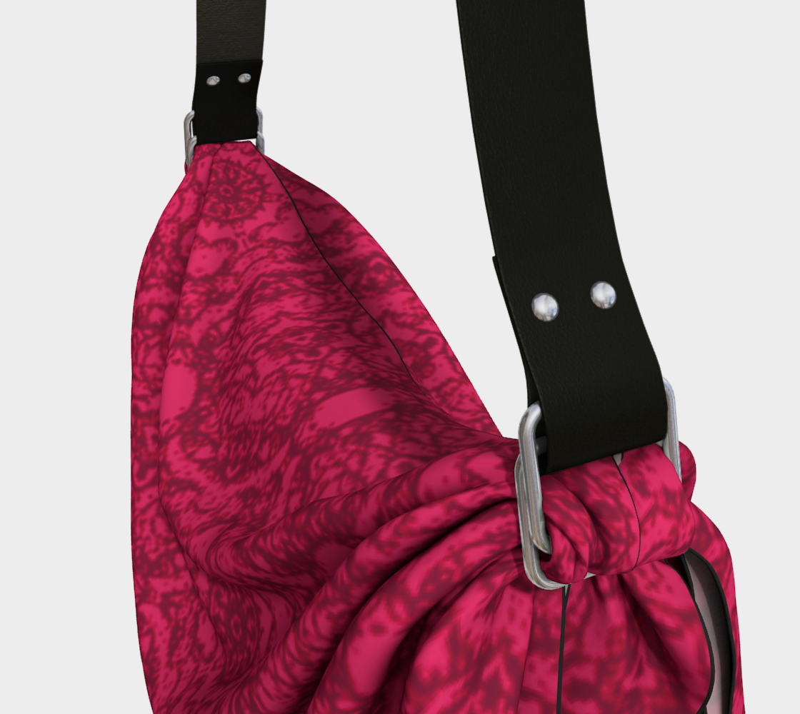 Bright Pink Lacey Pattern Origami Tote  thumbnail #4