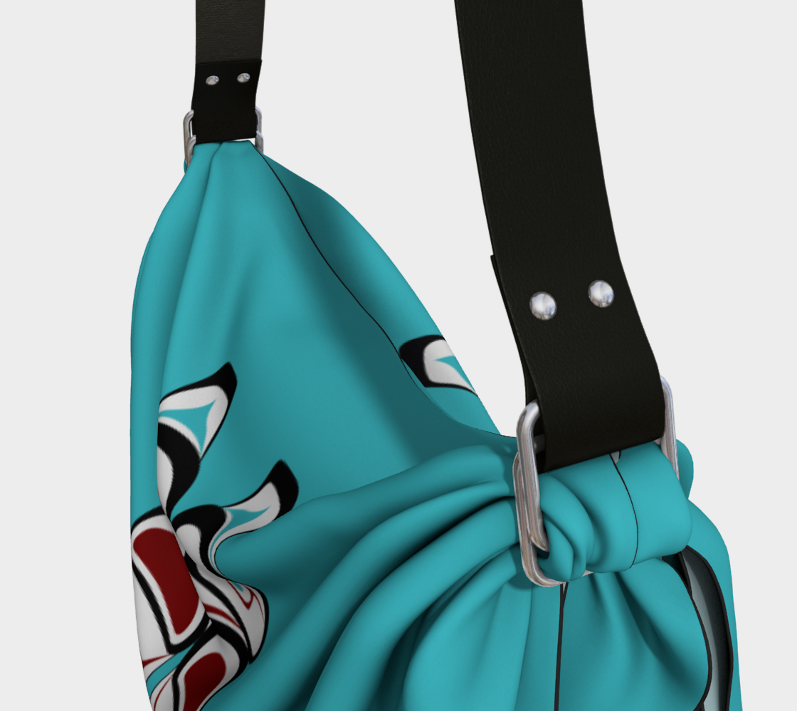Formline Owl Pacific Northwest Native American Design Origami Tote Bag preview #3