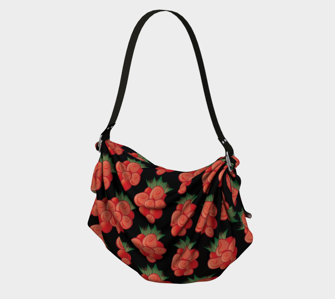 Salmonberry Origami Tote Black preview