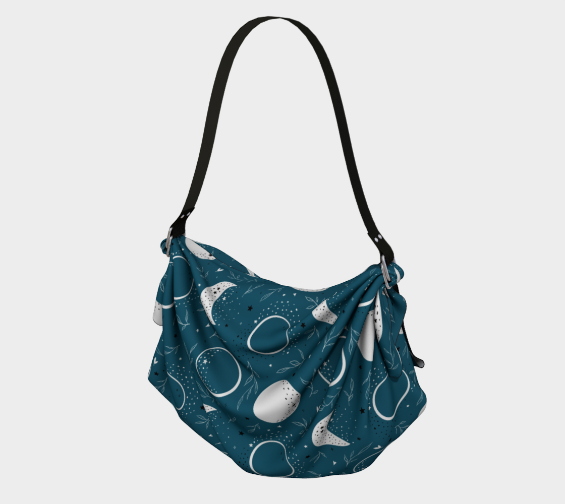 Lunae teal origami tote preview