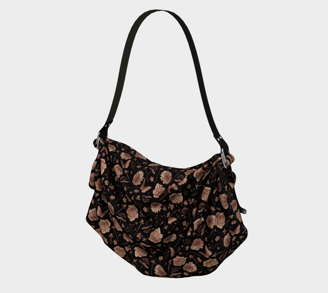Petal to the metal black & rose gold origami tote preview