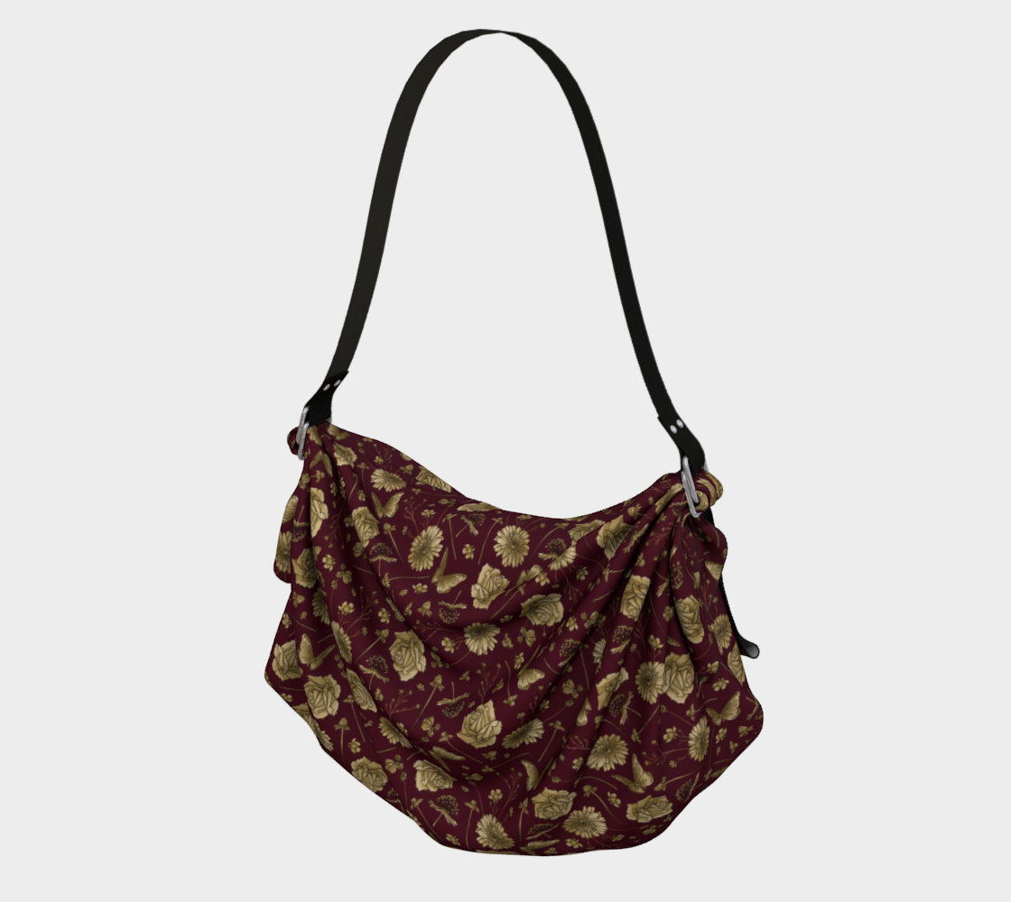 Petal to the metal red & gold origami tote preview