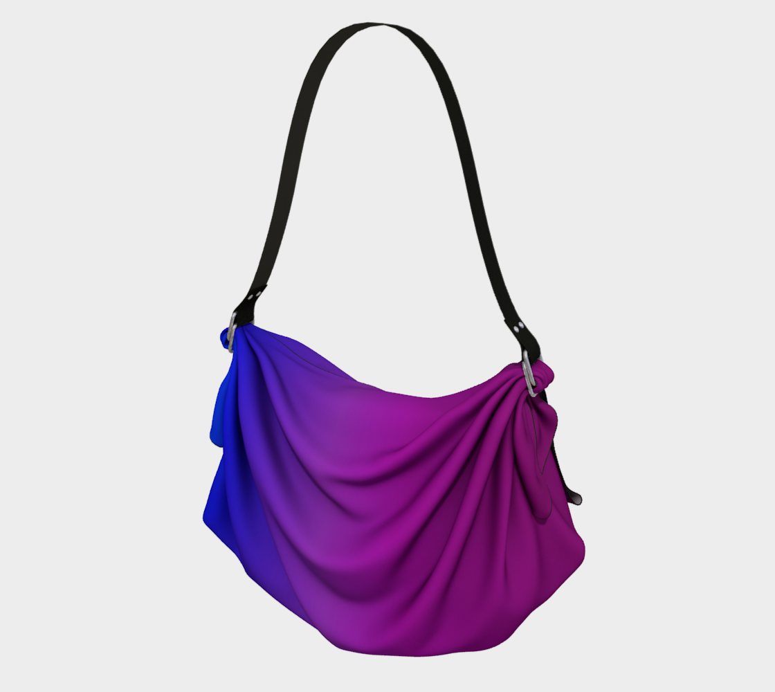 Aperçu de Purple to Blue Blend Origami Tote Bag, AWSM
