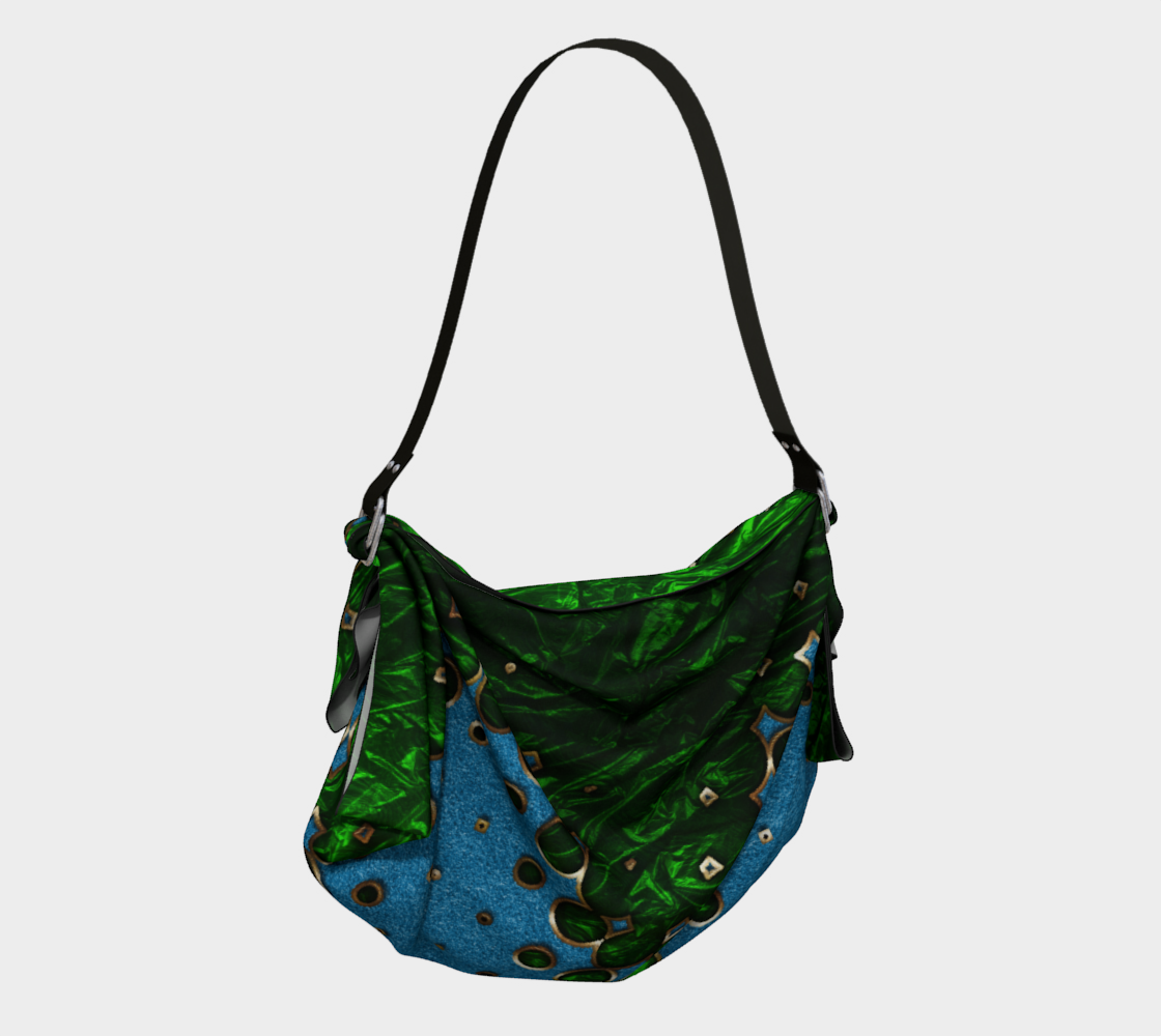 light blue and green abstract t shirt preview #2