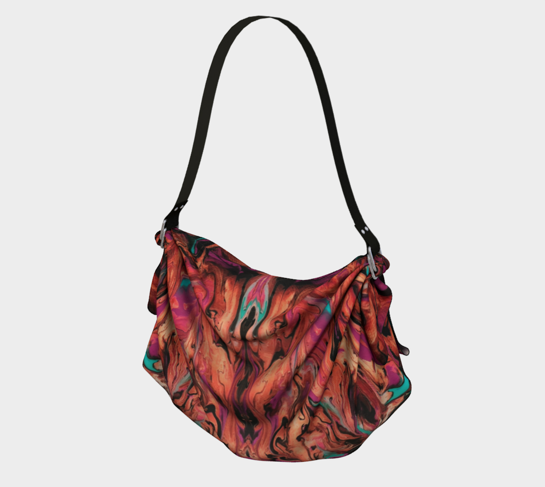 Red Wave Origami Tote Bag thumbnail #2