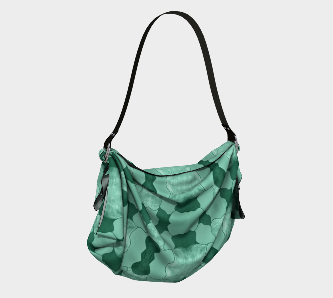 Lime Patchwork Origami Tote preview #2