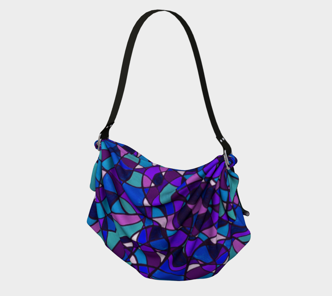 Peacock Stained Glass I Origami Tote preview