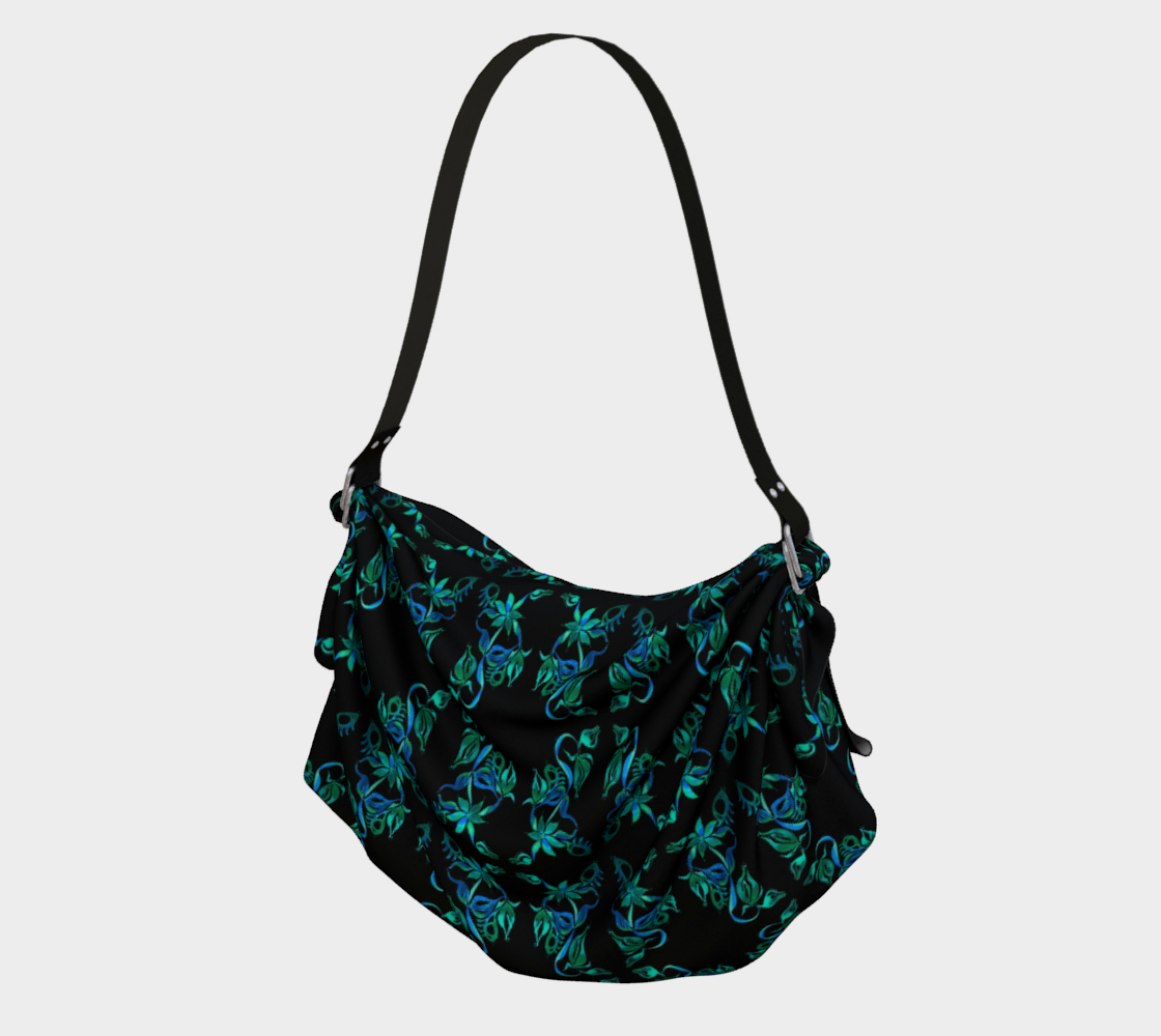 Dark Surreal Flower Origami Tote preview