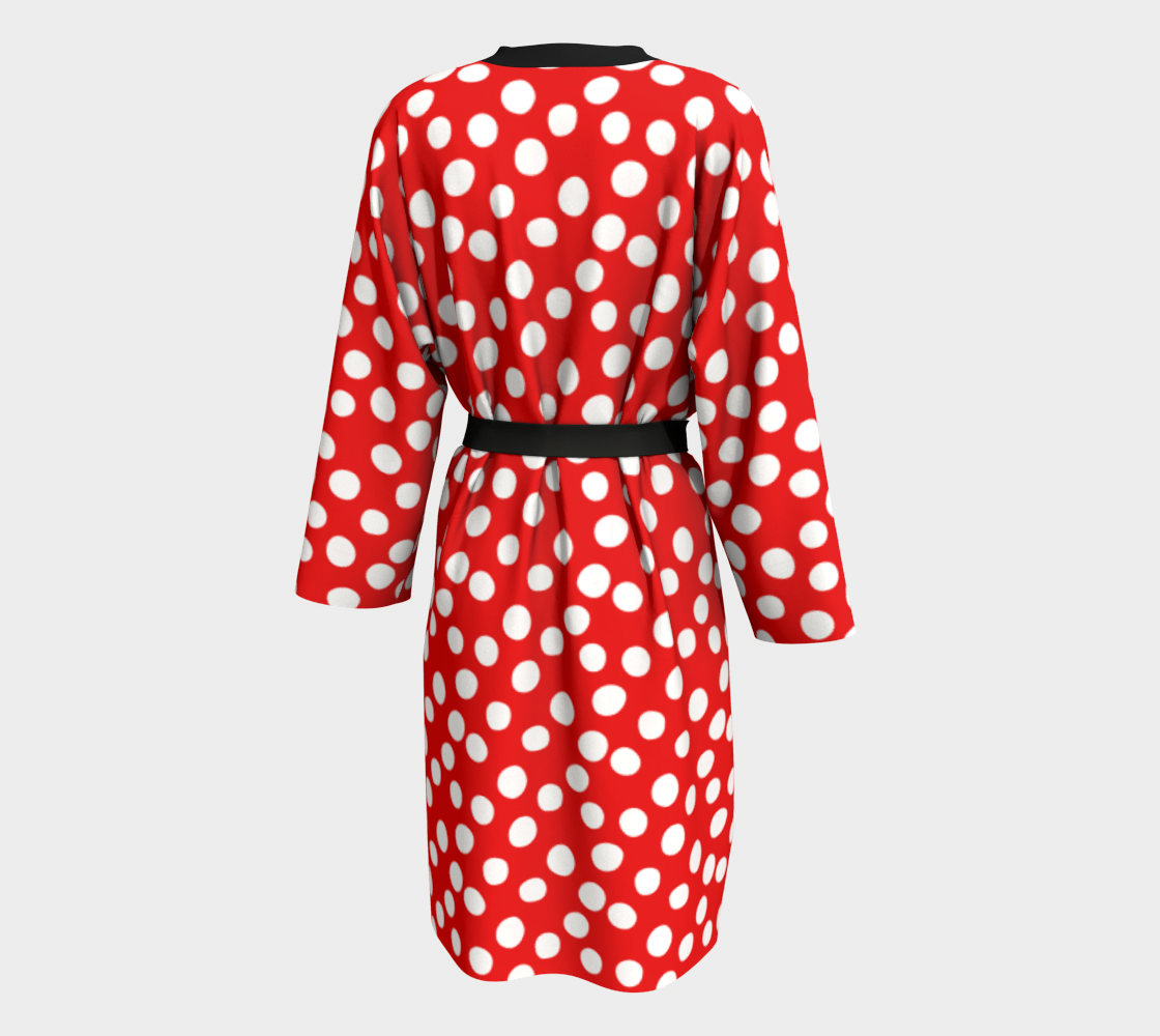 All About the Dots Peignoir - Red Miniature #3
