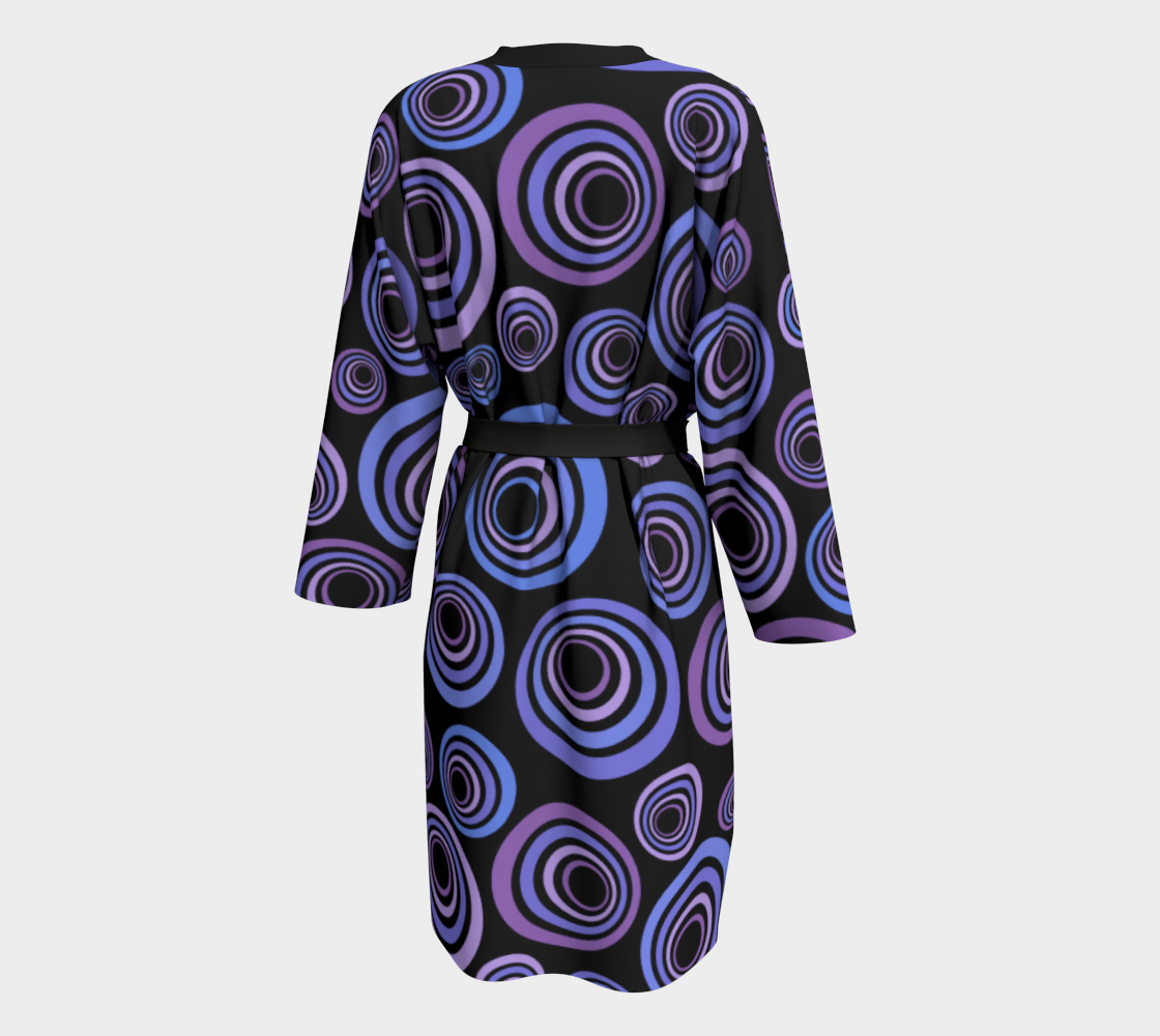 Groovy 60's Blue Violet Purple on Black preview #2