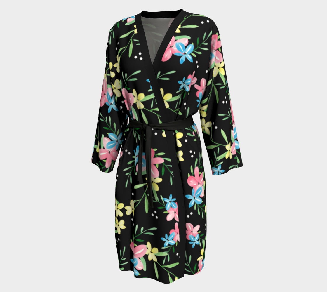 Floral Watercolor Peignoir preview #1