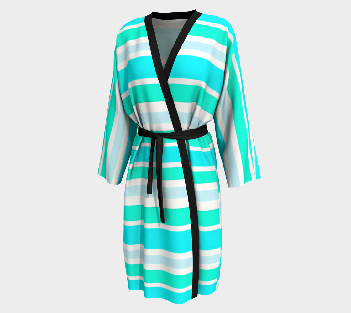 Turquoise Green Stripes Horizontal preview