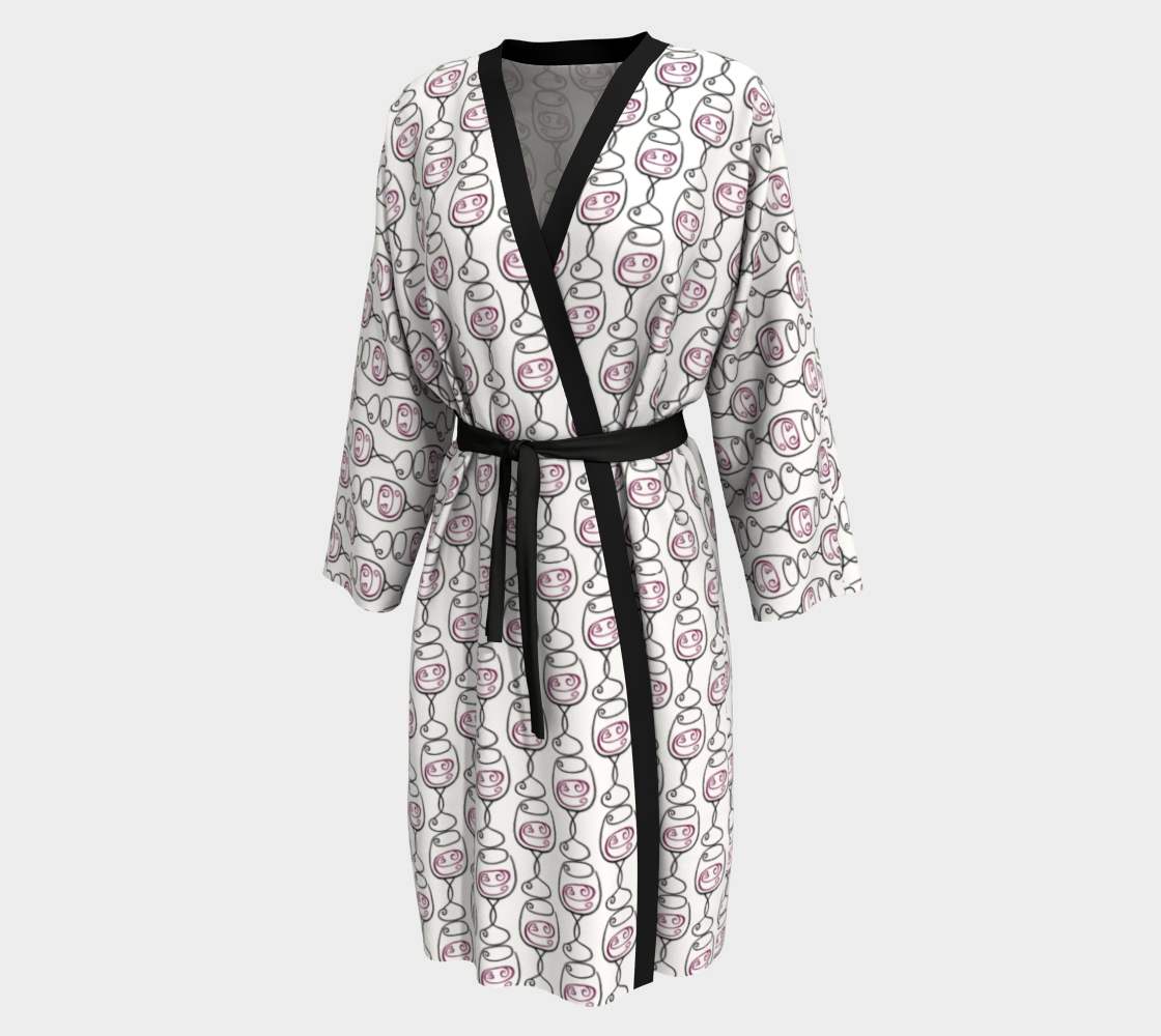 Aperçu de Wine is Always a Good Idea Patterned Peignoir #1