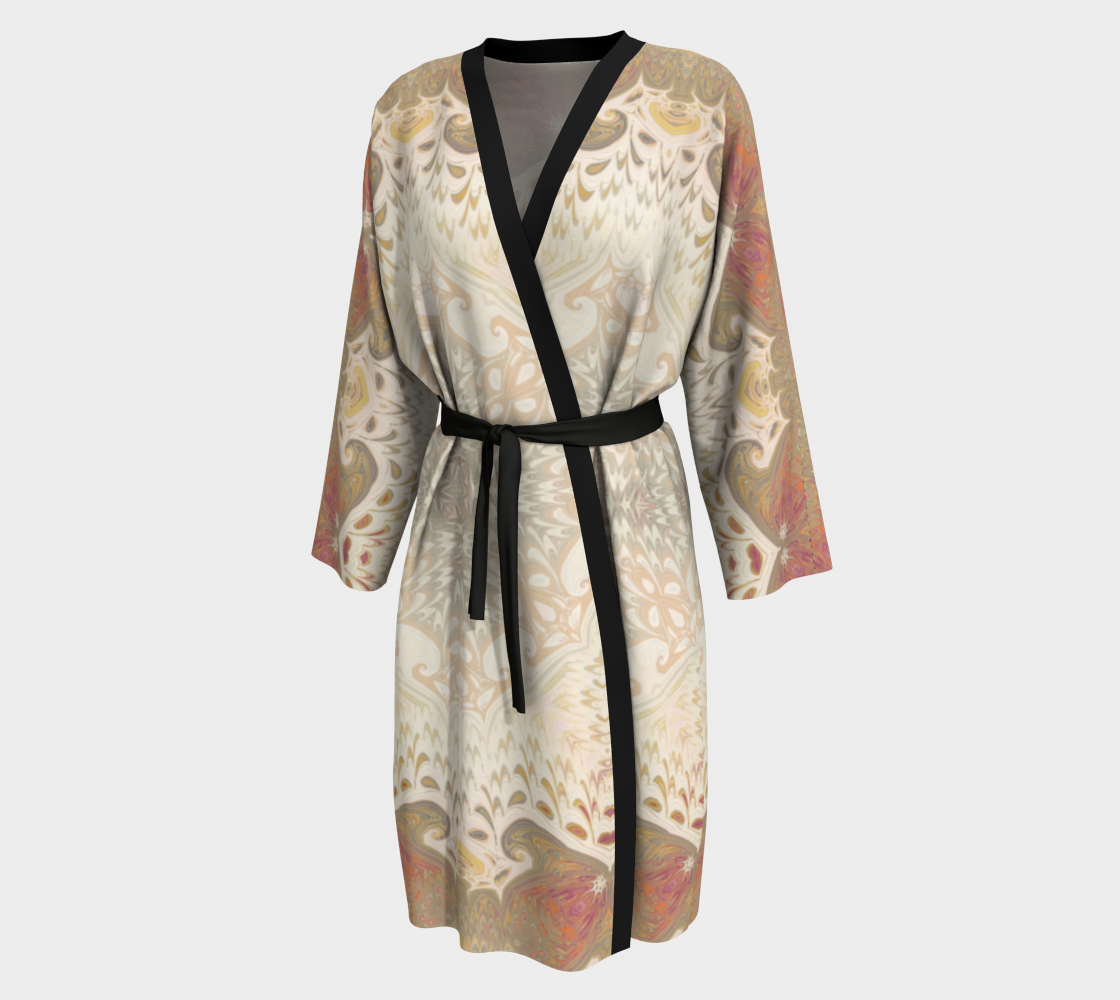 Aperçu de Rose Tan Decorative Peignoir Robe
