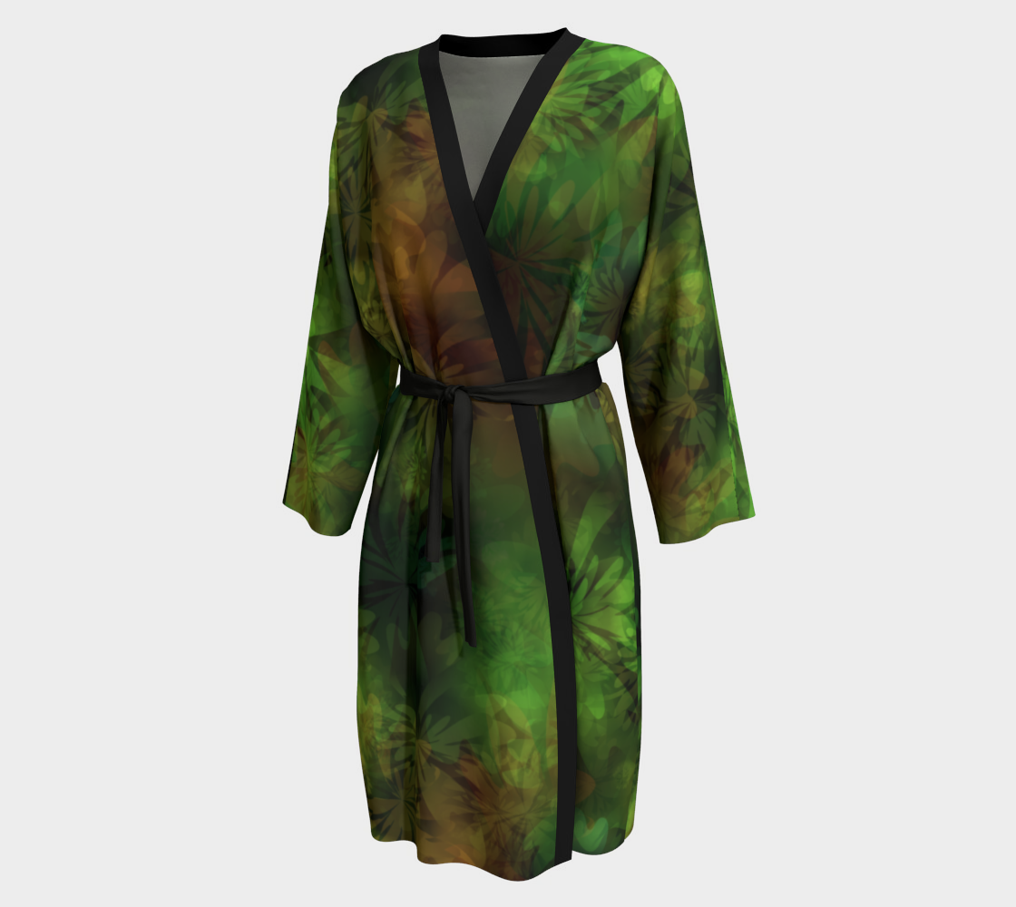 Aperçu de Jungle Green Gold Peignoir Robe