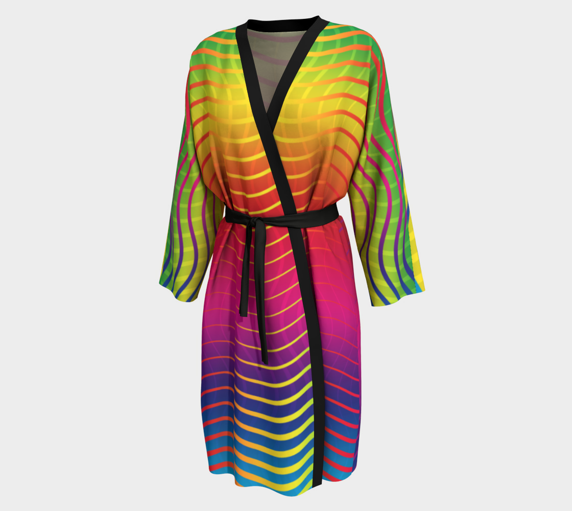 Rippled Rainbow Waves Peignoir preview #1