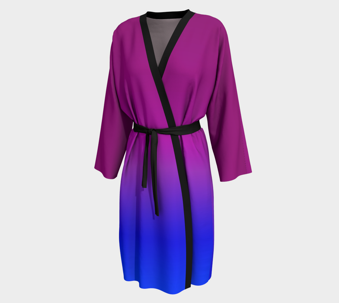 Aperçu de Purple to Blue Blend Peignoir Robe, AWSM