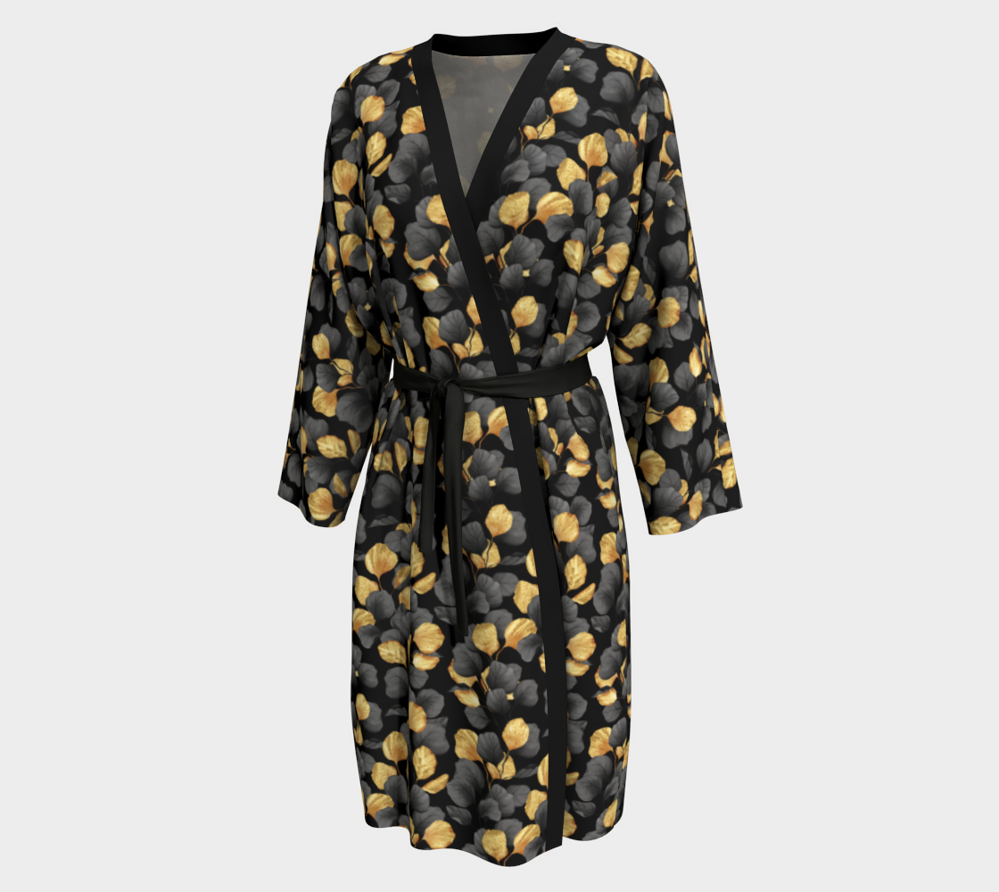 Black and gold leaves preview