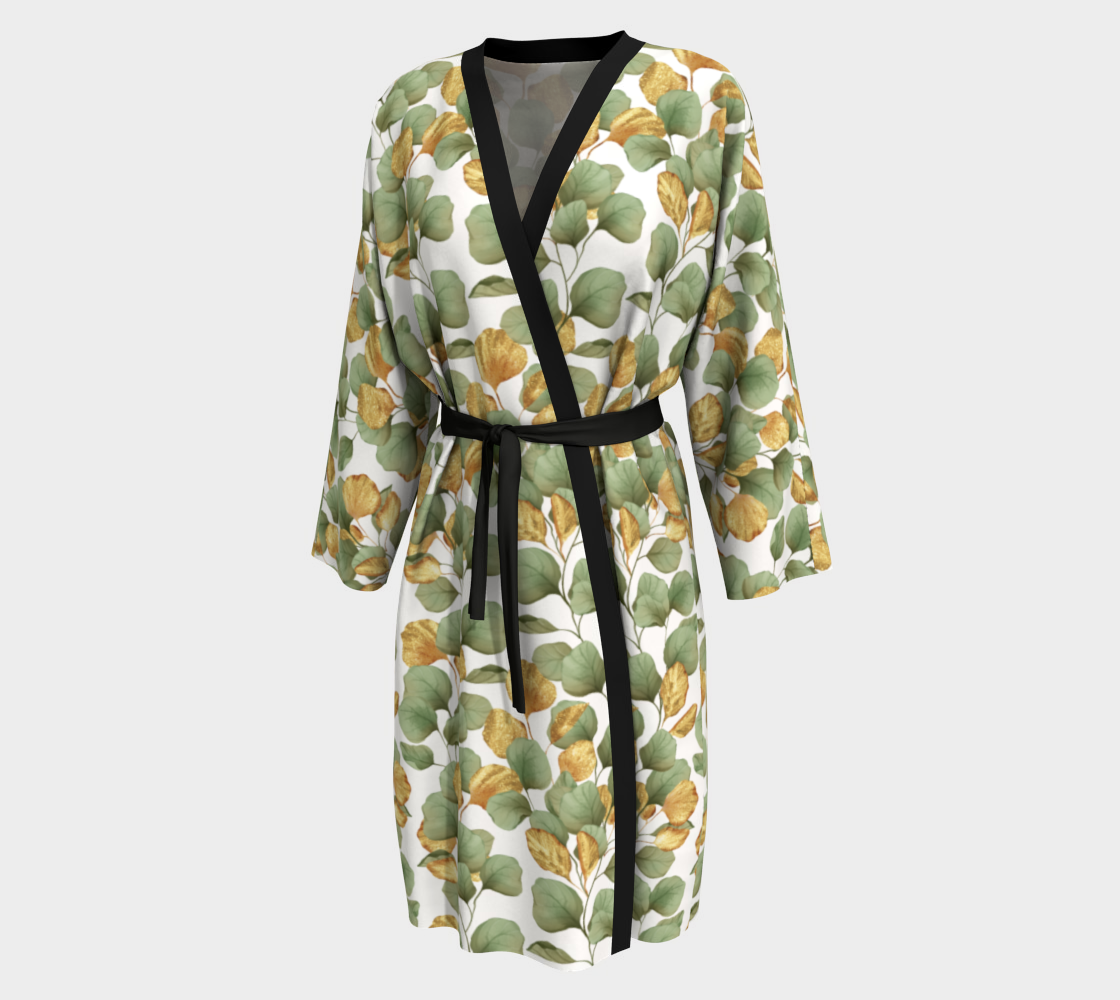 Green and gold leaves.  Pattern preview