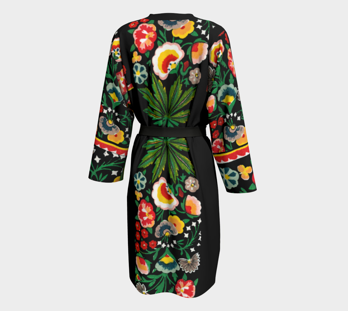 Indian Floral Fantasy Long Peignoir Robe preview #2