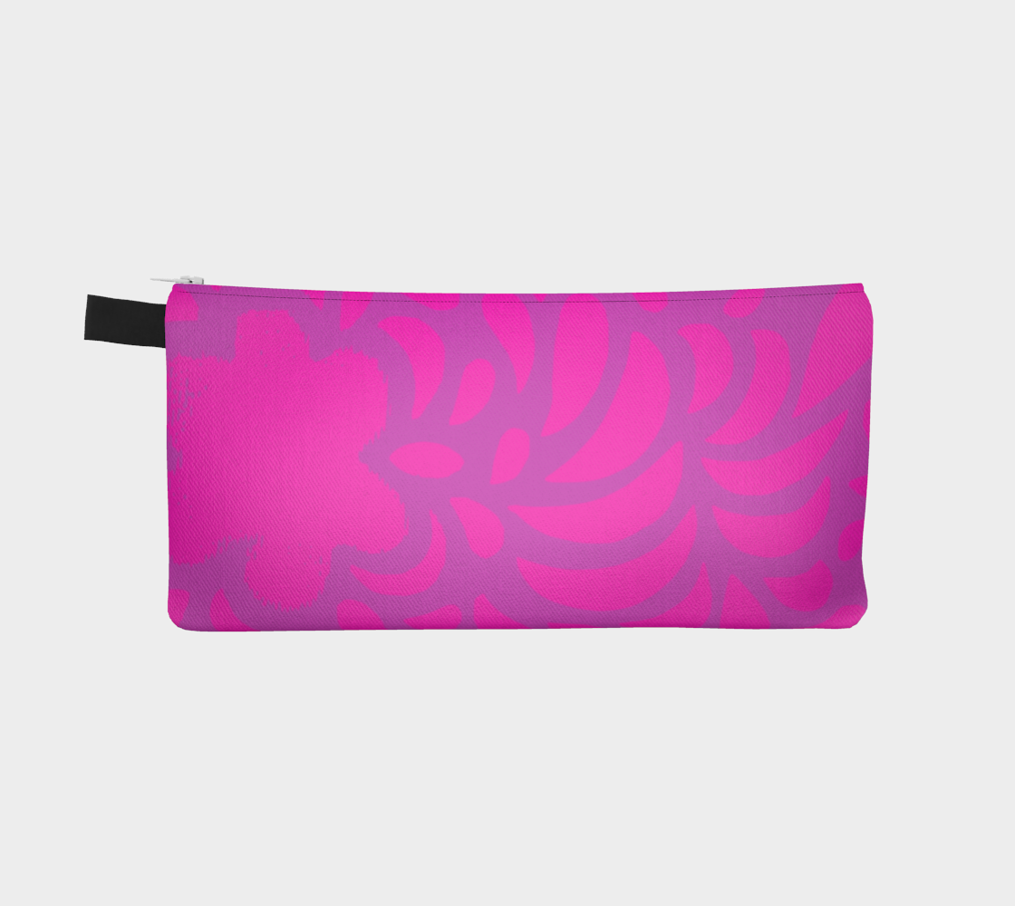 Retro Flowers Pencil Case in Pink thumbnail #3