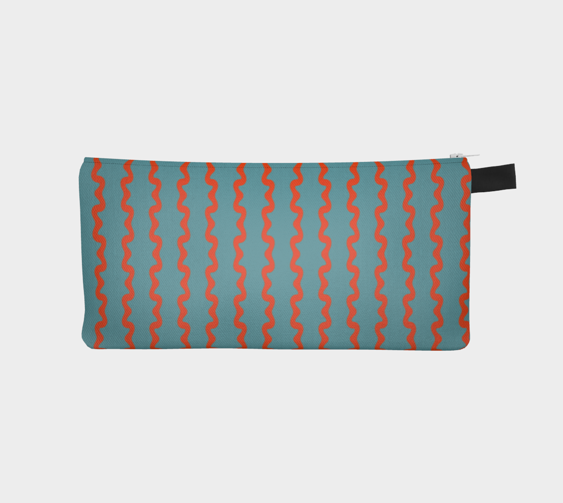 Orange Squiggly Line With Teal preview
