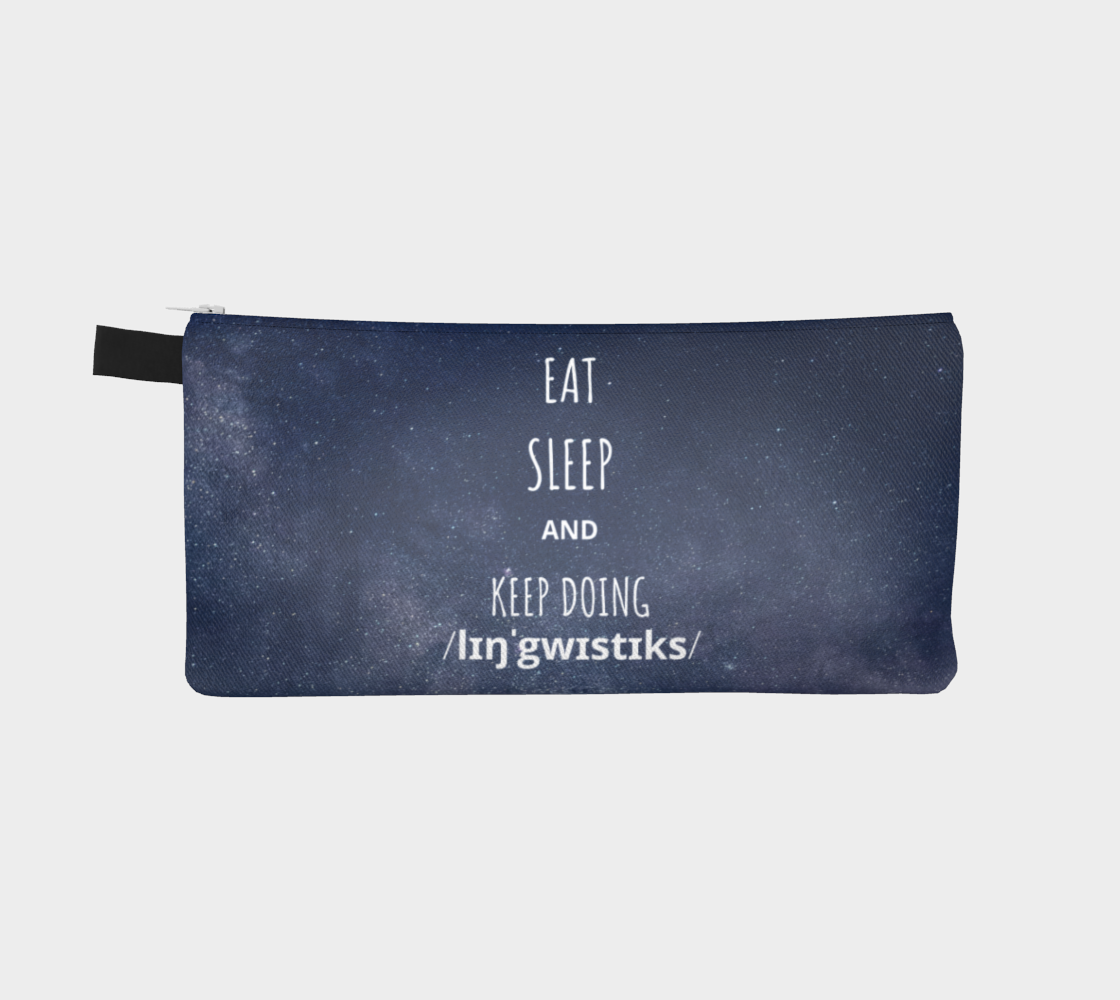 Eat Sleep Linguistics (Faded White LSA logo) preview #2