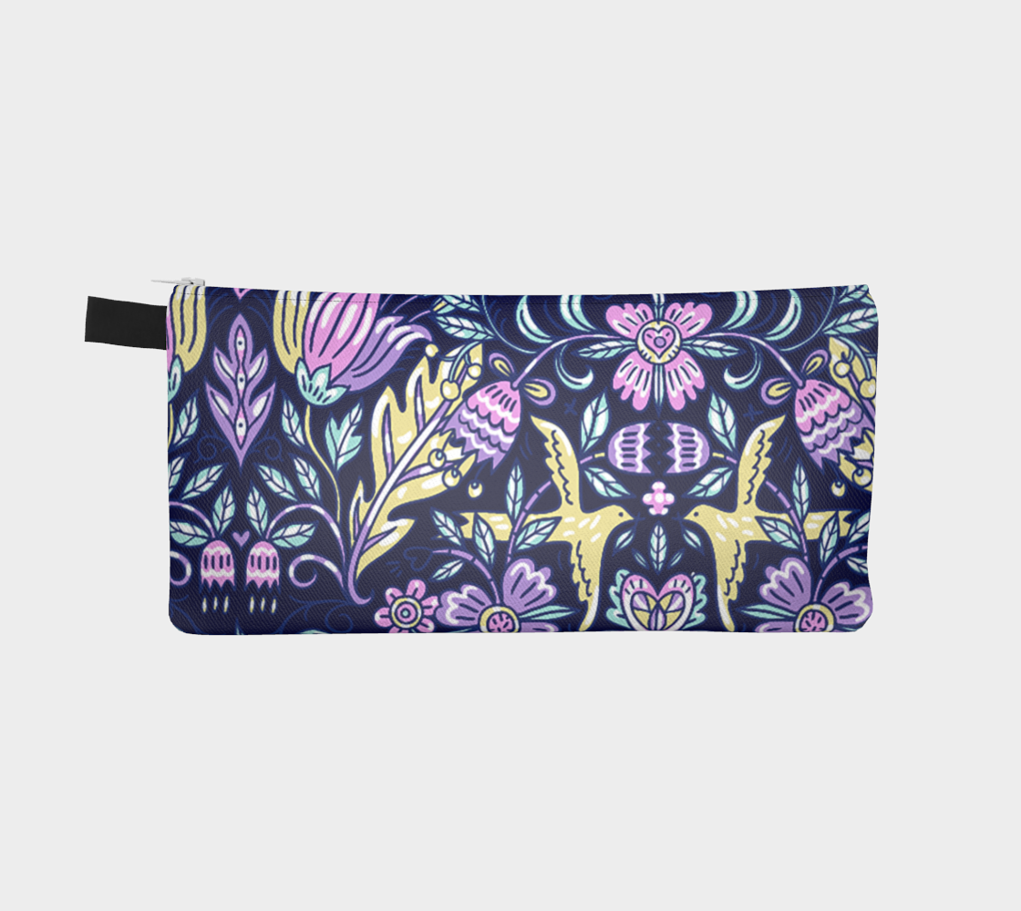Floral patterns. Color Field. Birds preview #2