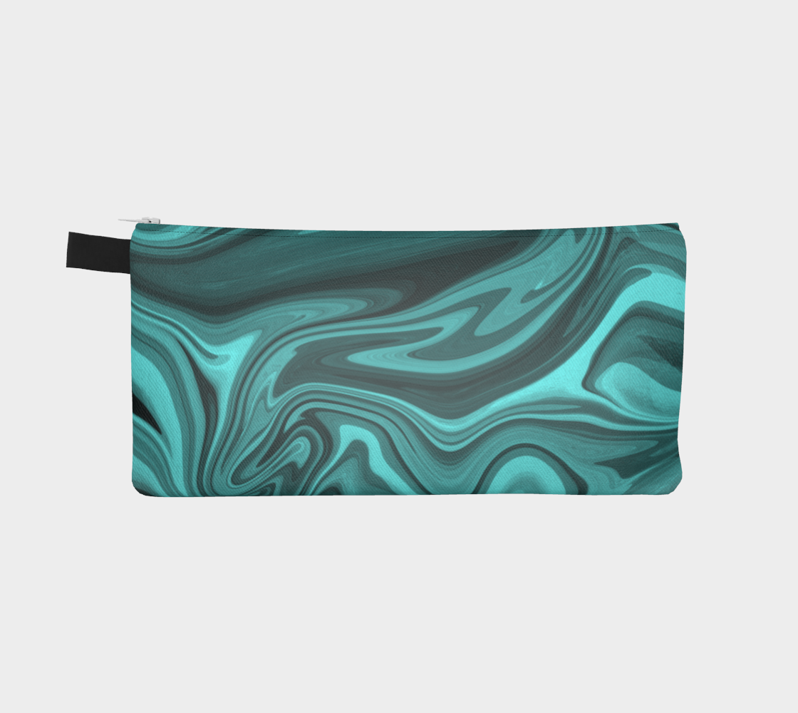 Teal Twirl Pencil Case preview #2
