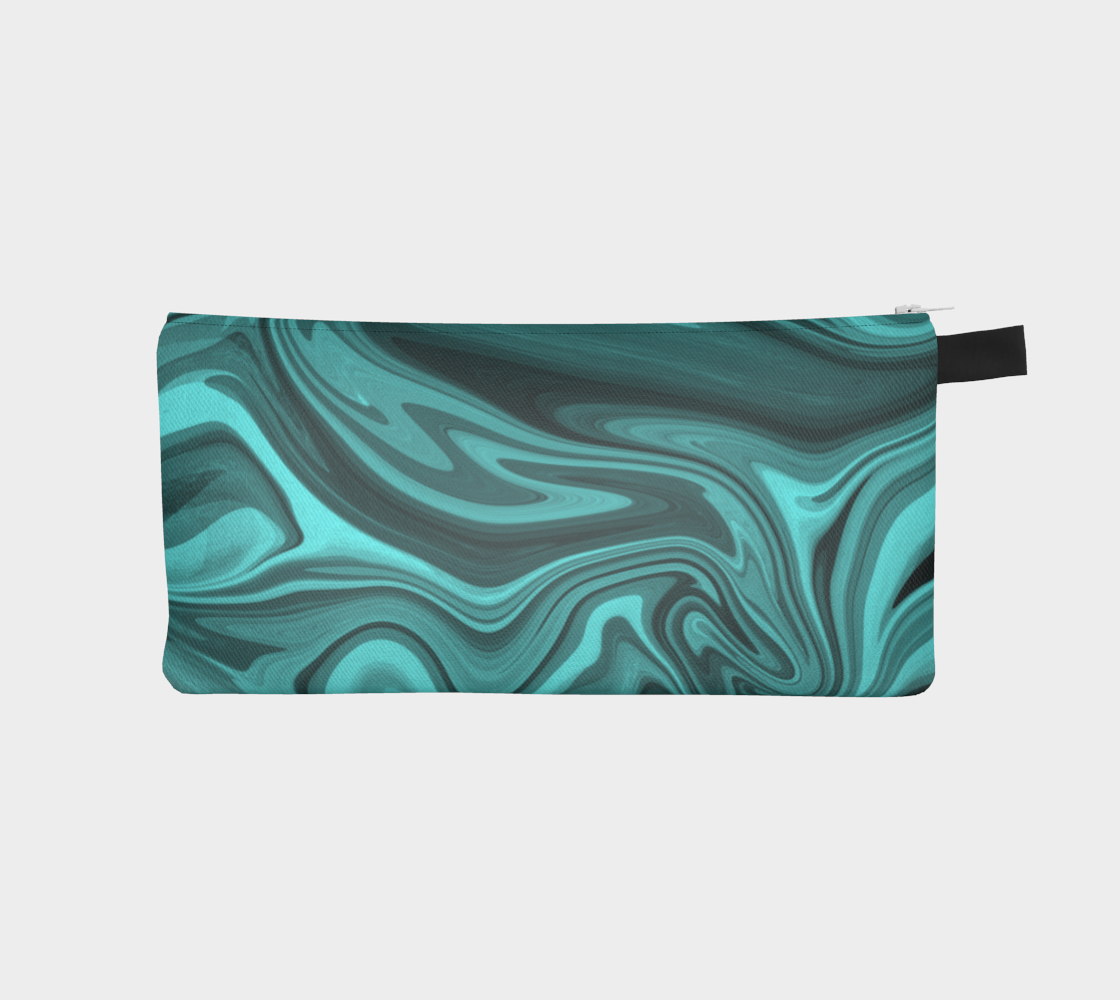 Teal Twirl Pencil Case preview #1