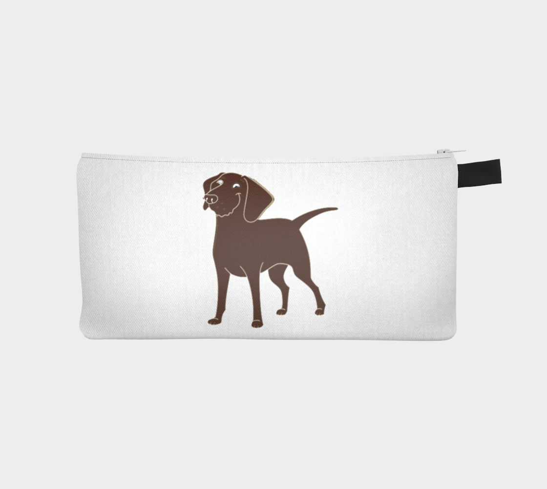 Labrador Retriever chocolate cartoon pencil case preview #1