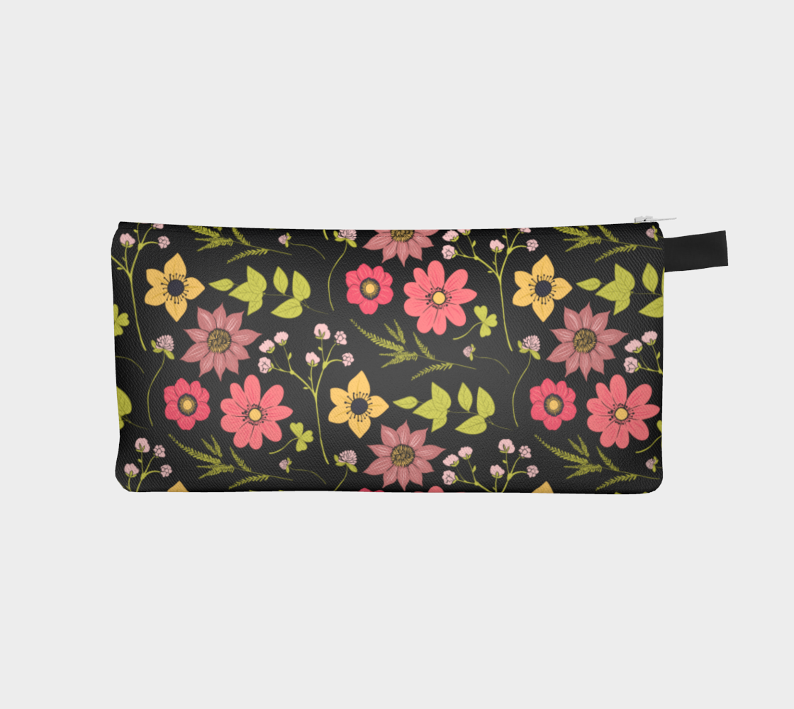 Pink & Yellow Blooms Pencil Case preview