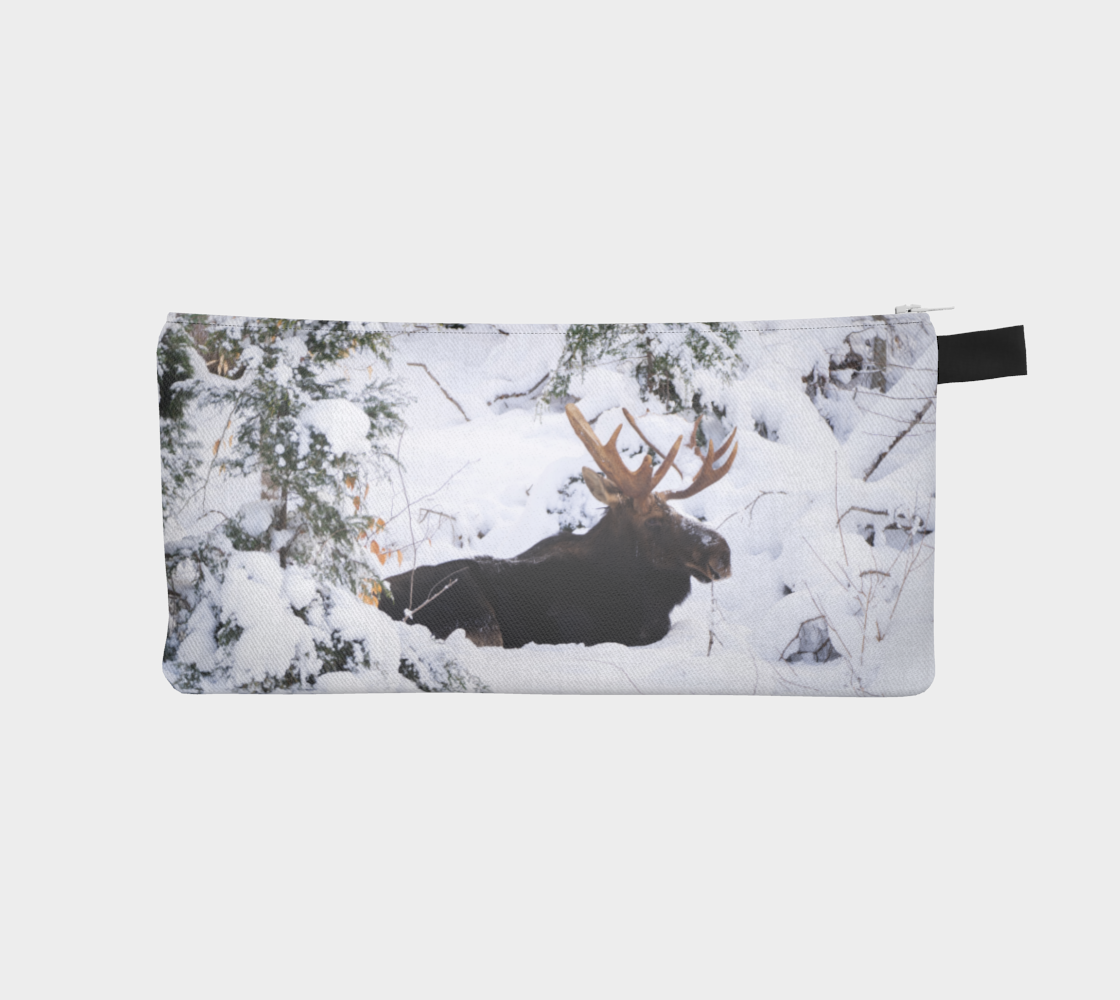 Aperçu de Winter Moose Pencil Case